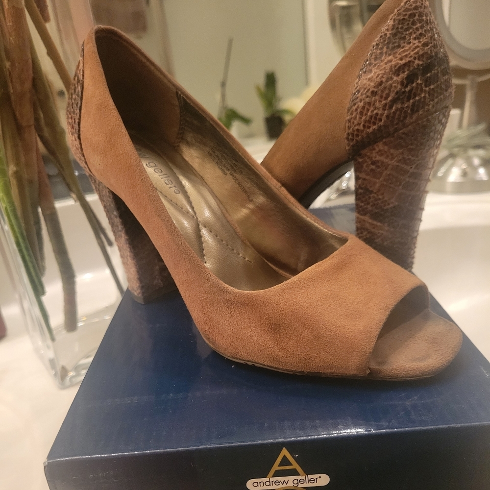 Andrew Geller Tan High Heel